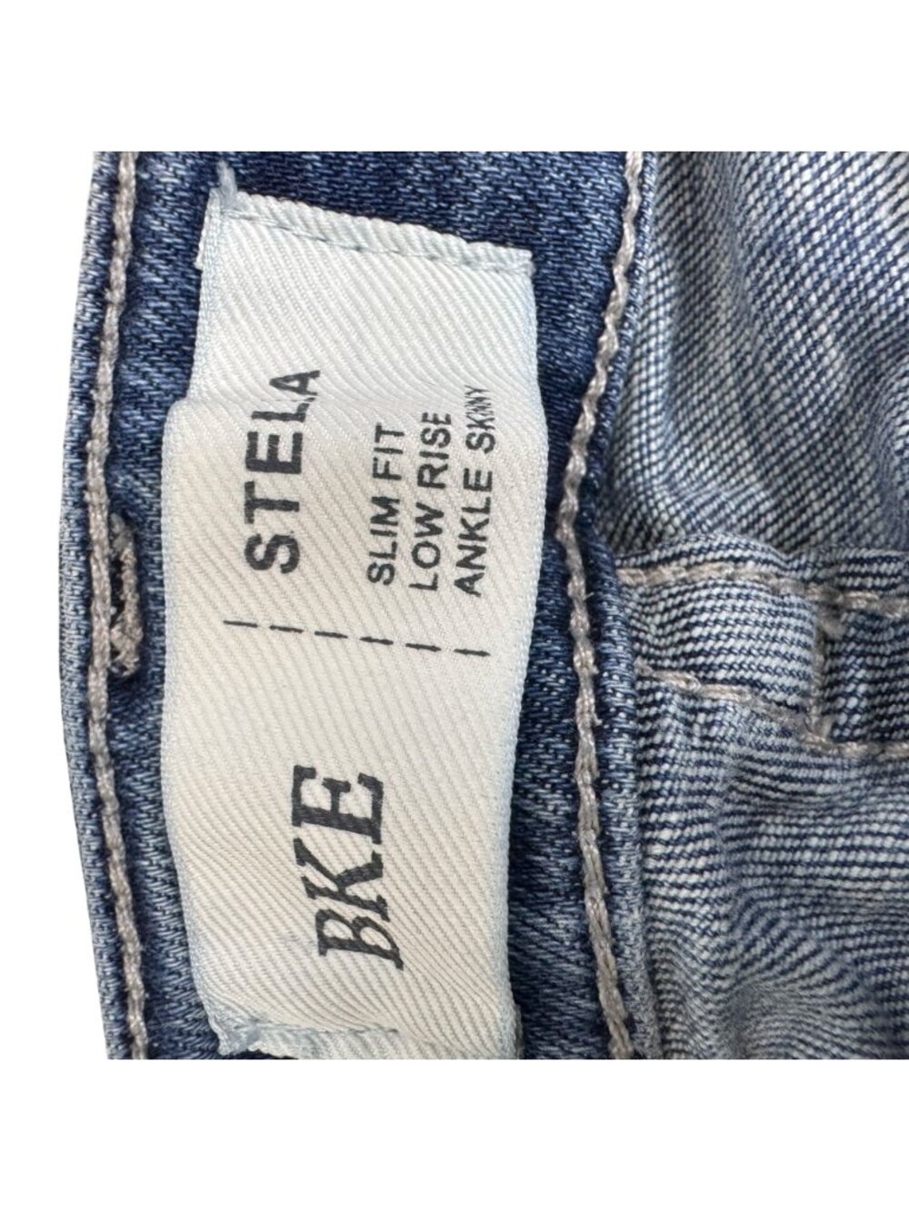 BKE Stella Slim Fit Low Rise Ankle Skinny Distressed Jeans Size 25 Blue Denim - Picture 6 of 8